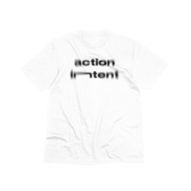 Action Over Intent T-shirt mockup